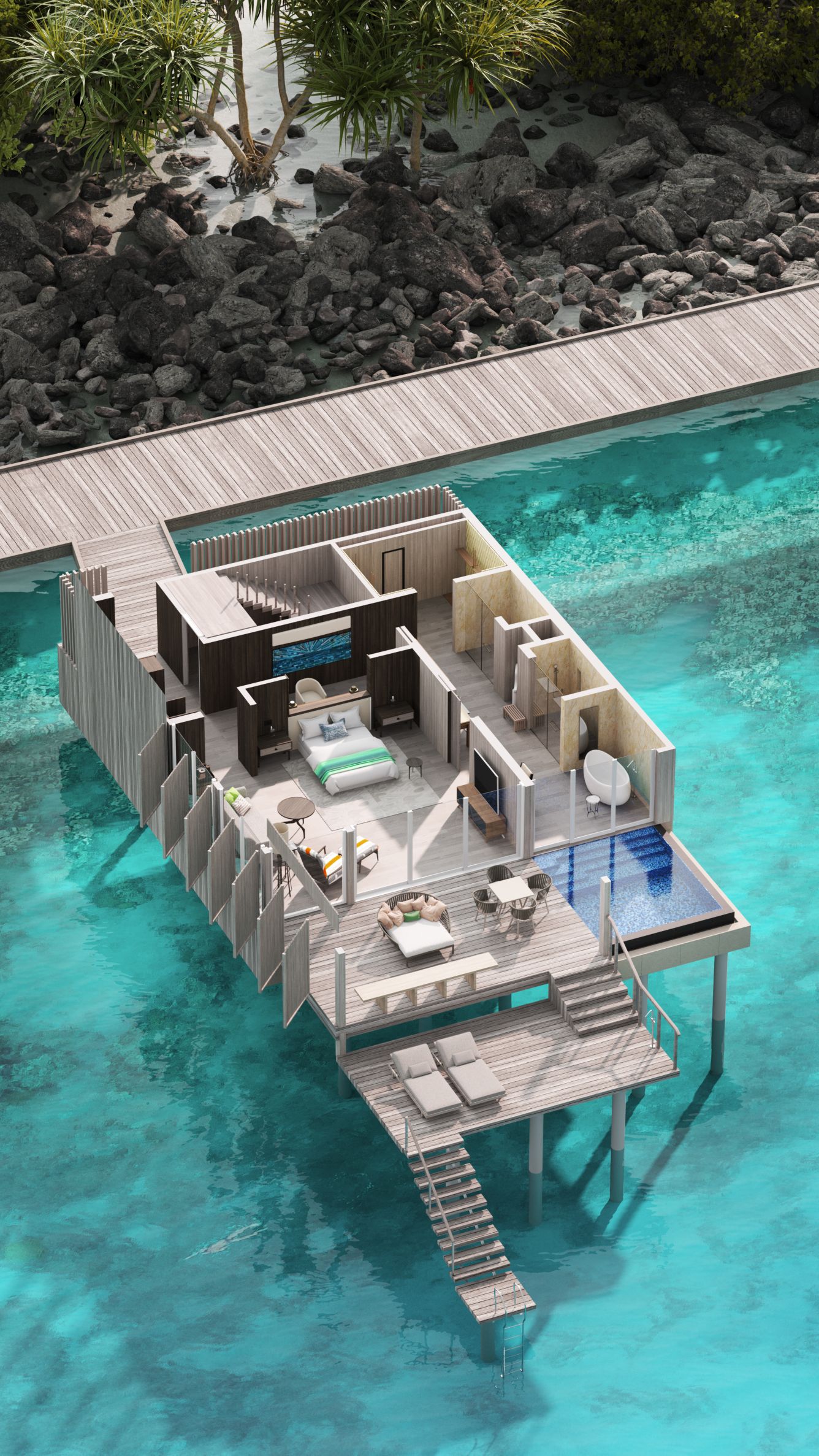 Two-Bedroom Overwater Villa photo 9